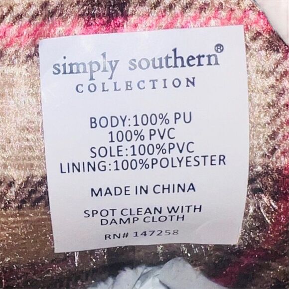 Simply Southern Paisley Floral Lace-up Duck Boots Wine / Multicolor Women's 9 - Picture 10 of 12